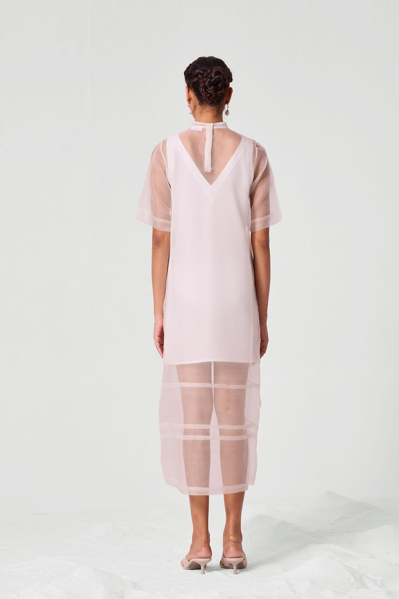 Larisa Off White Embroidered Dress