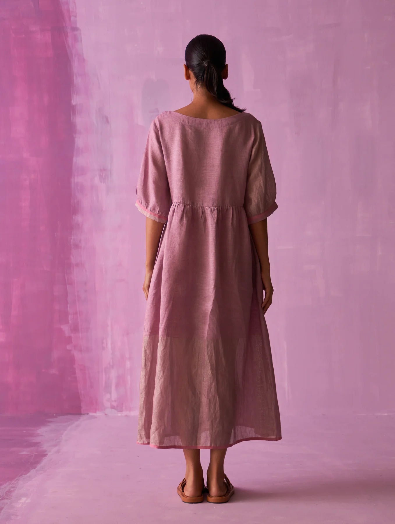 Kiri Signature Linen Dress - Lavender