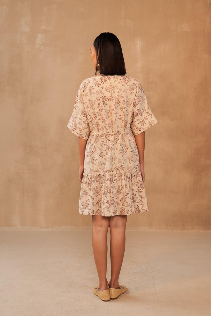 Leafy Bloom Kala Cotton Dress cotton by SUI in multi color for women Worldwide
