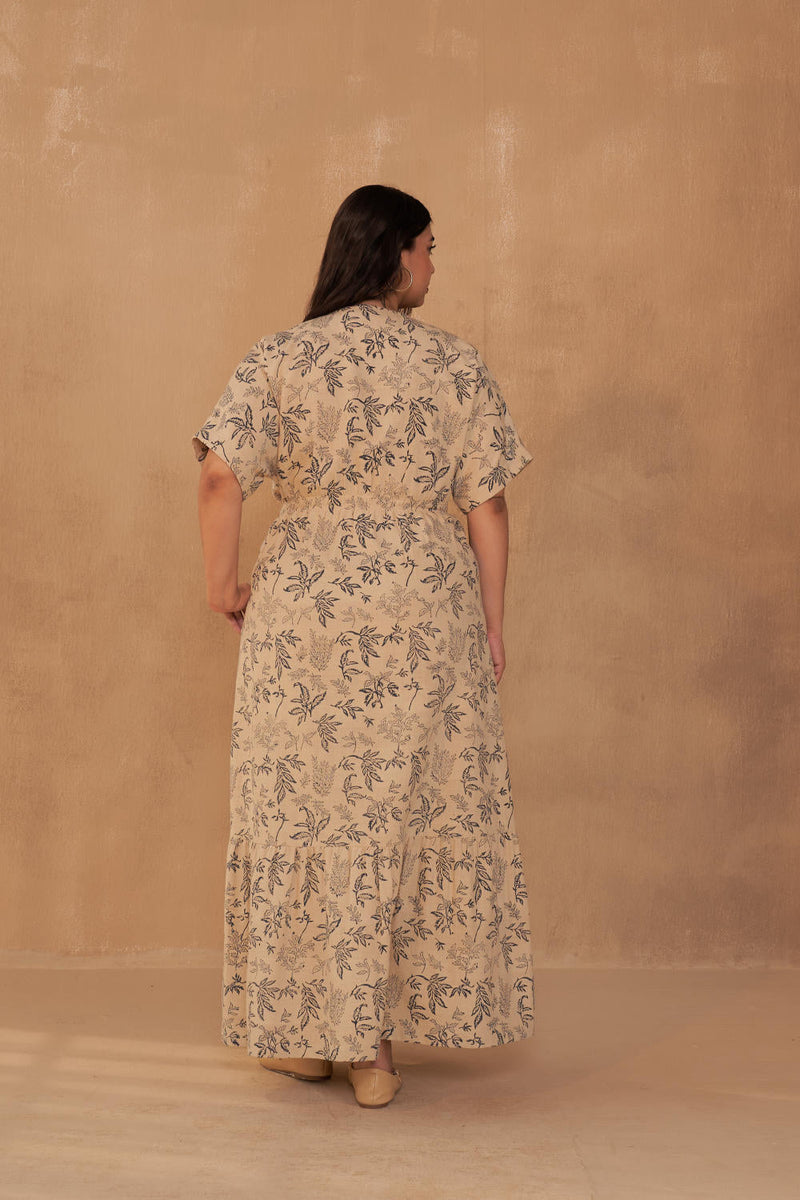 Leafy Bloom Kala Cotton Dress cotton by SUI in multi color for women Worldwide