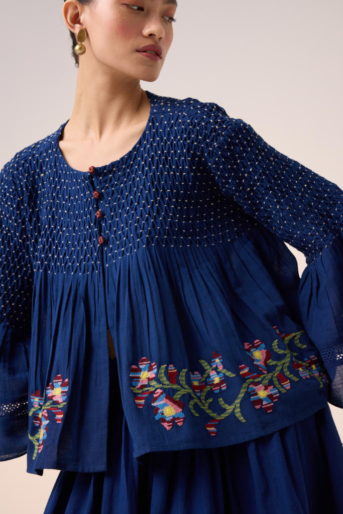 LOUIE TOP -BLUE cotton by CORD in multi for women Worldwide