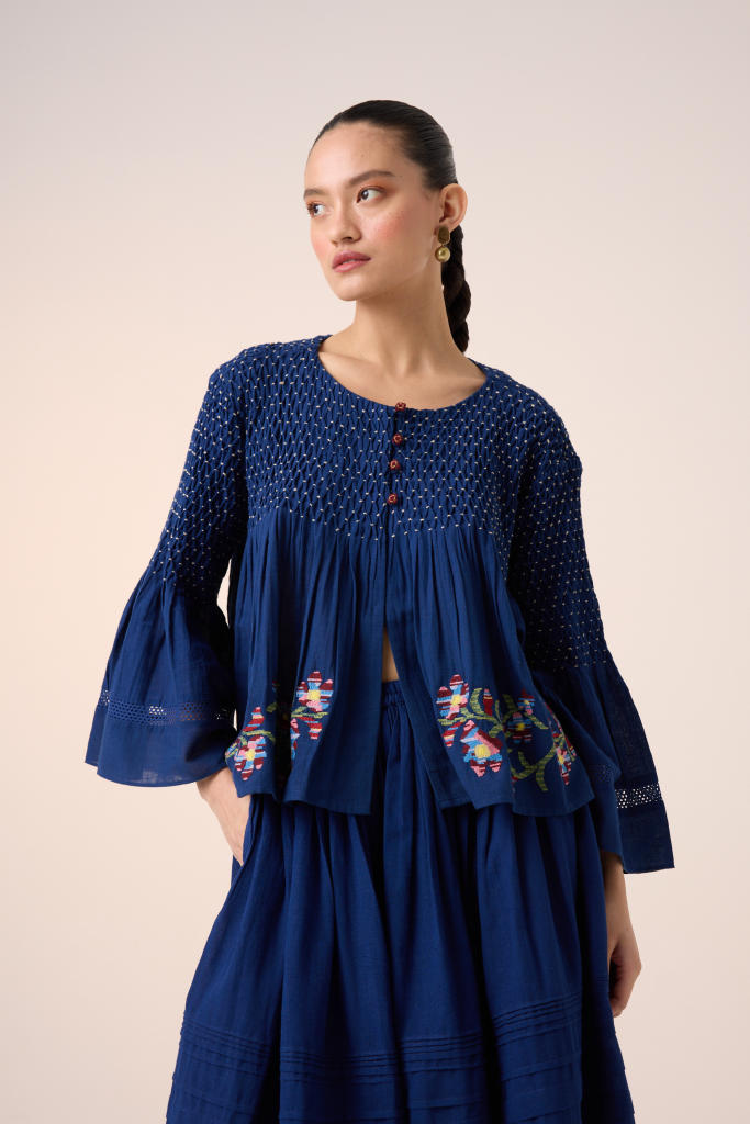LOUIE TOP -BLUE cotton by CORD in multi for women Worldwide