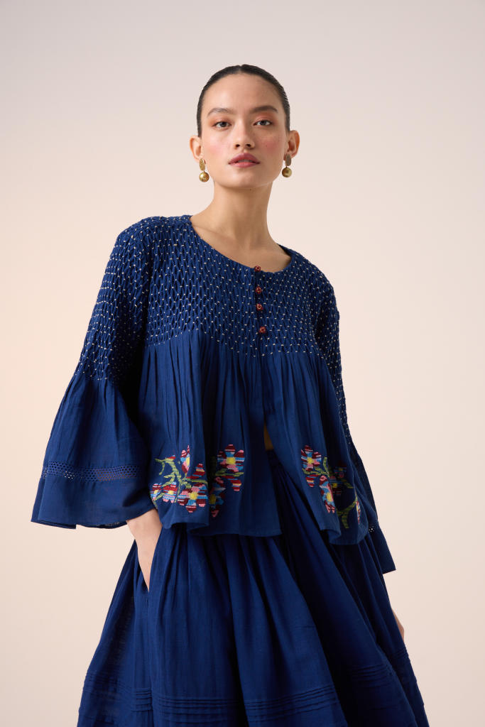 LOUIE TOP -BLUE cotton by CORD in multi for women Worldwide