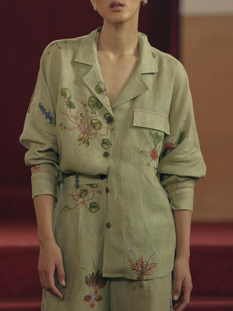 Lounge Shirt - Botanical Green by CORD for Worldwide