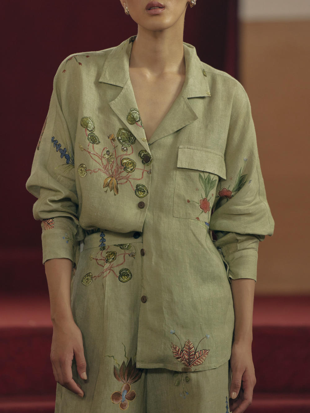 Lounge Shirt - Botanical Green