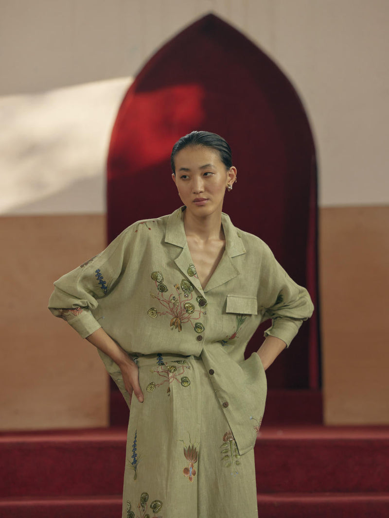 Lounge Shirt - Botanical Green by CORD for Worldwide