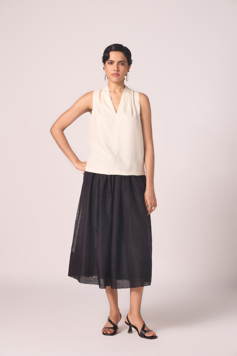 Lumas Off White Silk Top silk by The Summer House for women Worldwide