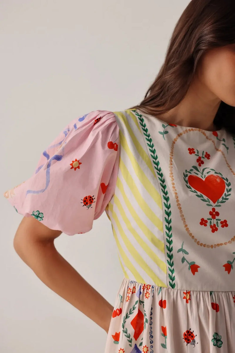 Lyla Midi - Tarot poplin by NOIB for women Worldwide