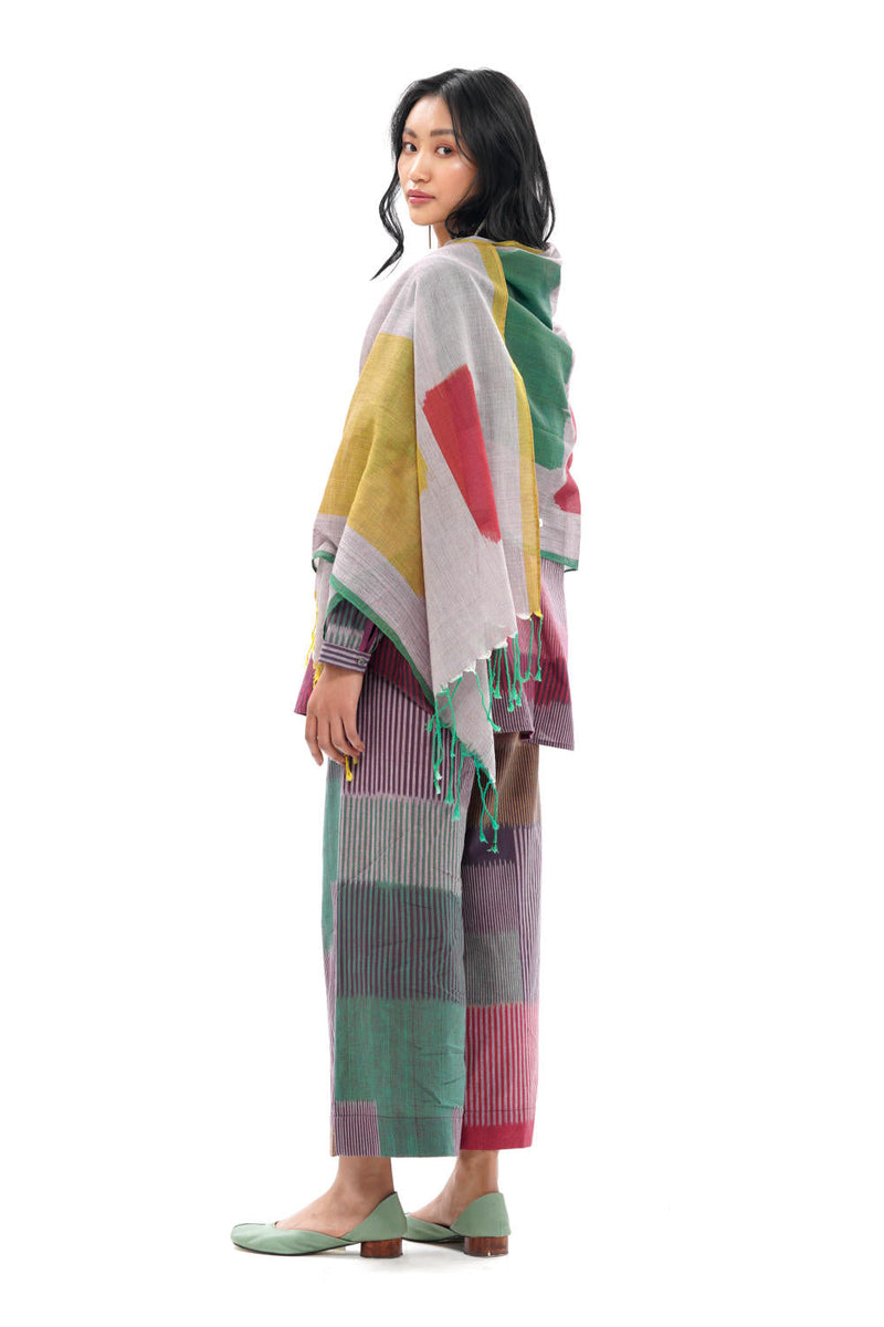 MAKU STOLE+D118:D130 100% cotton by Translate - Handwoven Ikat for women Worldwide
