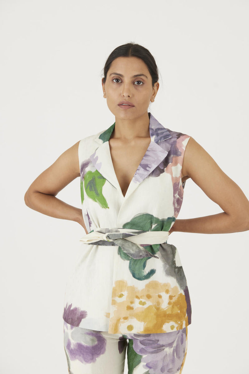 MARA JACKET SET mul Co-ord Set by Yam in multi color for women Worldwide