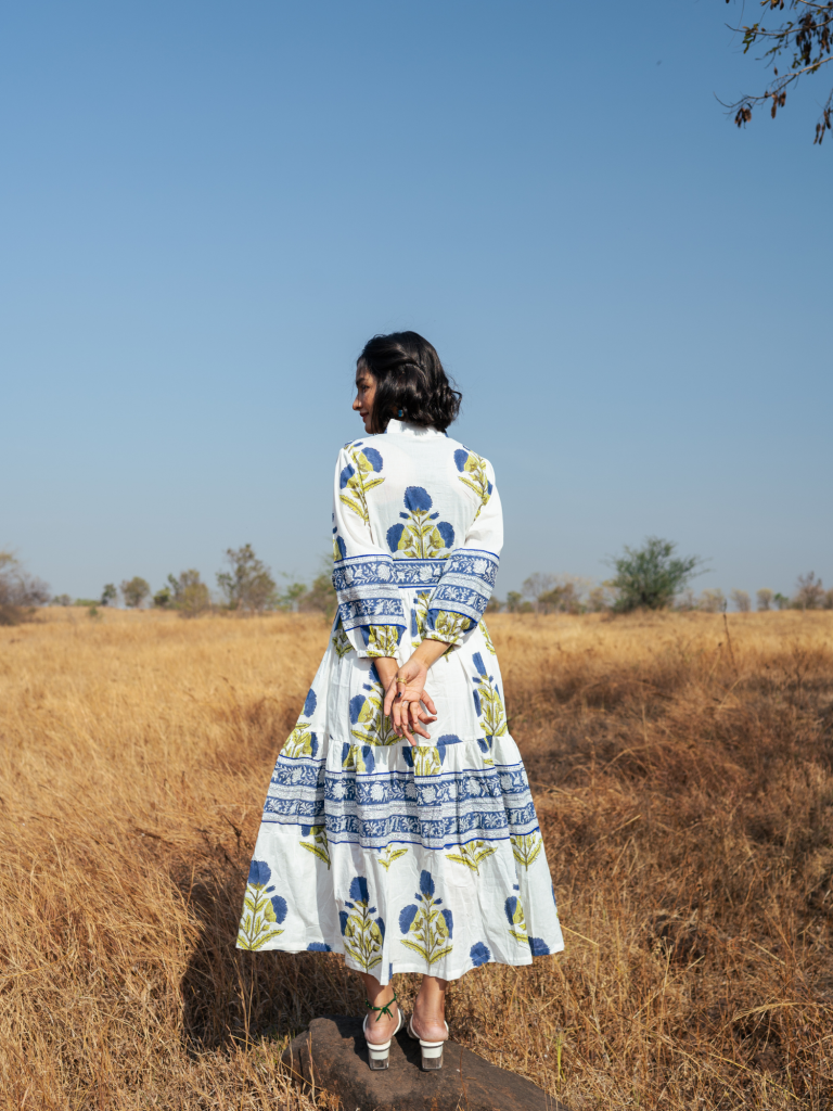 Udaipur Dress - Handblock Printed Cotton Dress