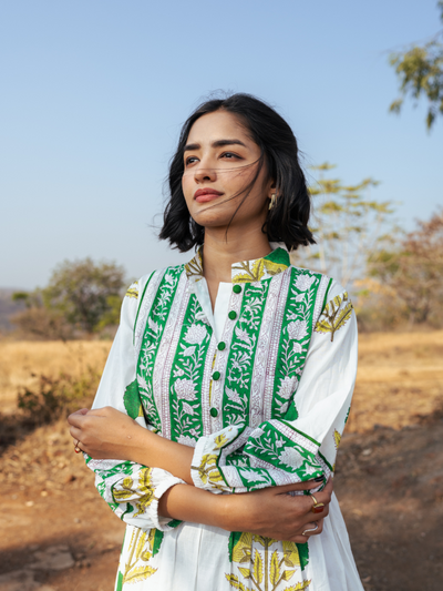 Kochi Dress - Handblock Printed Cotton Dress