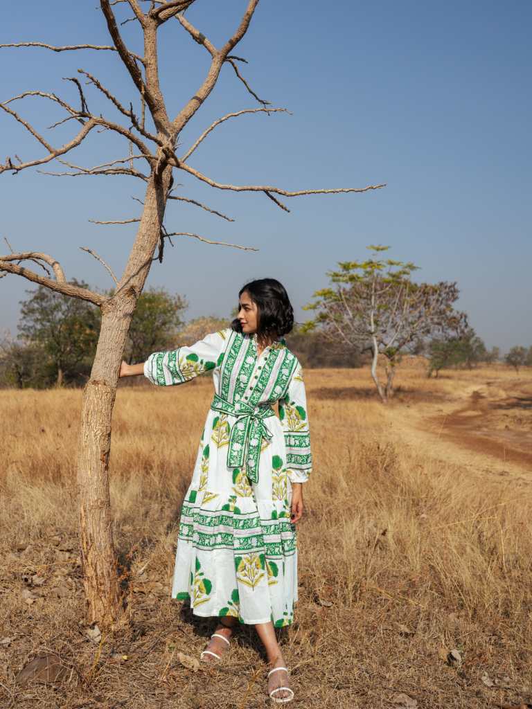 Kochi Dress - Handblock Printed Cotton Dress