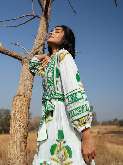 Kochi Dress - Handblock Printed Cotton Dress