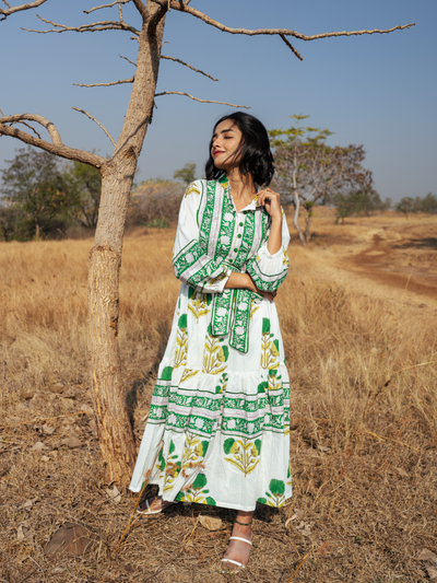 Kochi Dress - Handblock Printed Cotton Dress