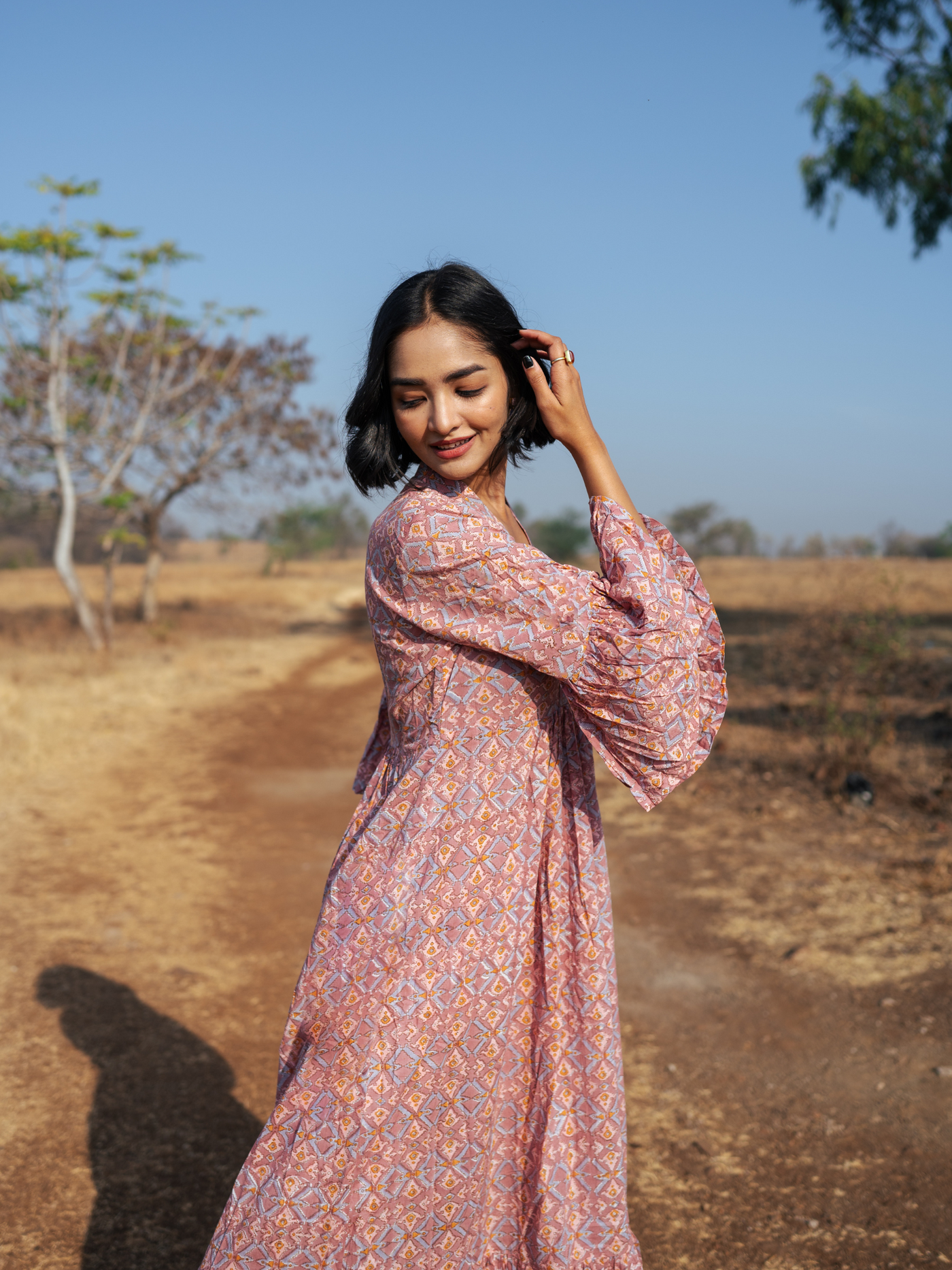 Pondi Dress - Handblock Printed Cotton Dress