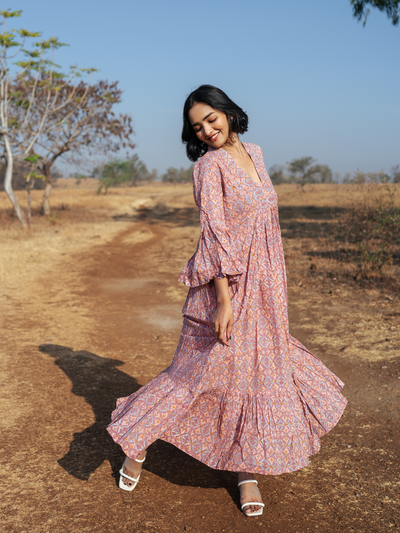 Pondi Dress - Handblock Printed Cotton Dress