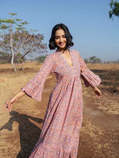 Pondi Dress - Handblock Printed Cotton Dress