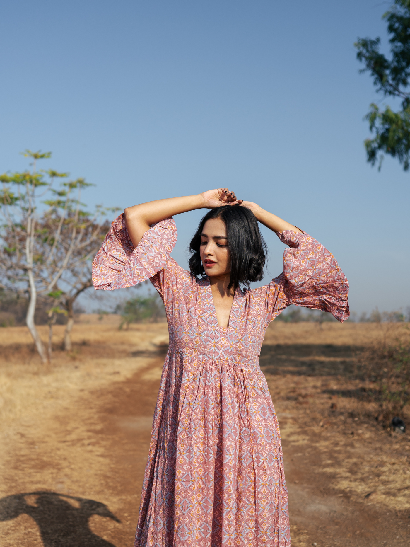 Pondi Dress - Handblock Printed Cotton Dress