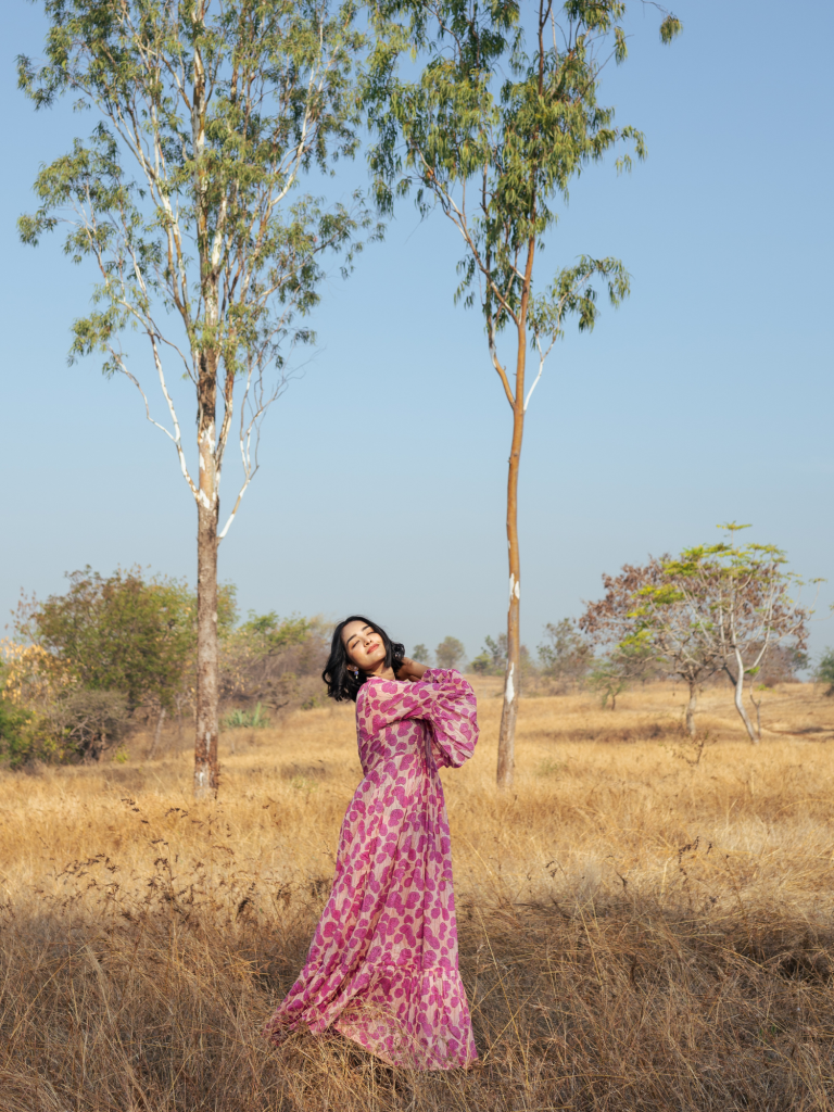 Mussoorie Maxi Dress - Handblock Printed Cotton Dress