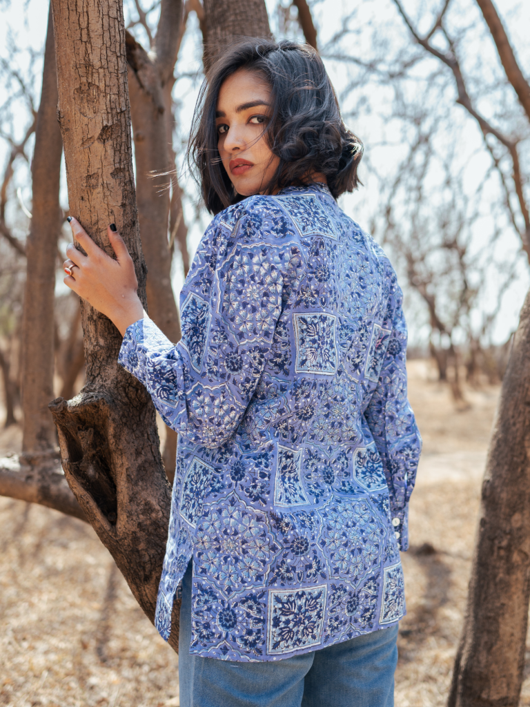 Jodhpur Shirt - Handblock Printed Cotton Shirt