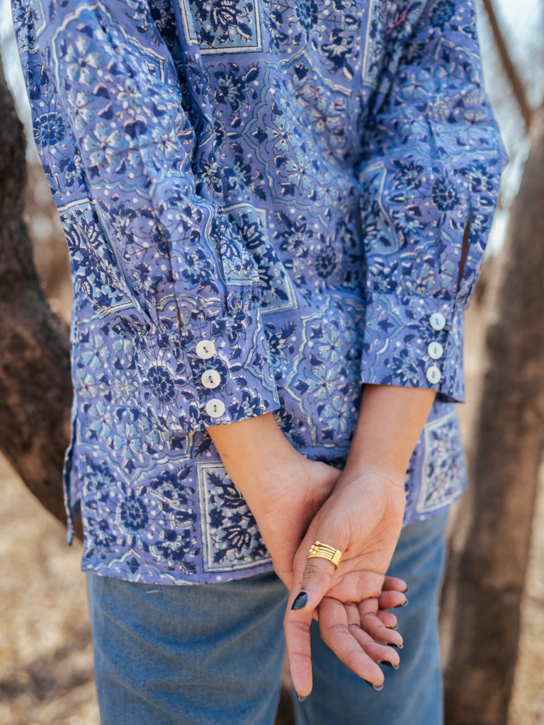 Jodhpur Shirt - Handblock Printed Cotton Shirt