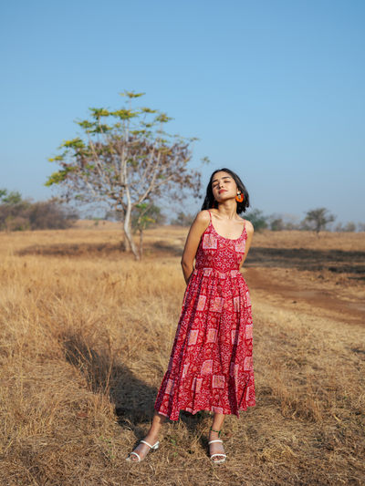 Bikaner Dress - Handblock Printed Cotton Dress