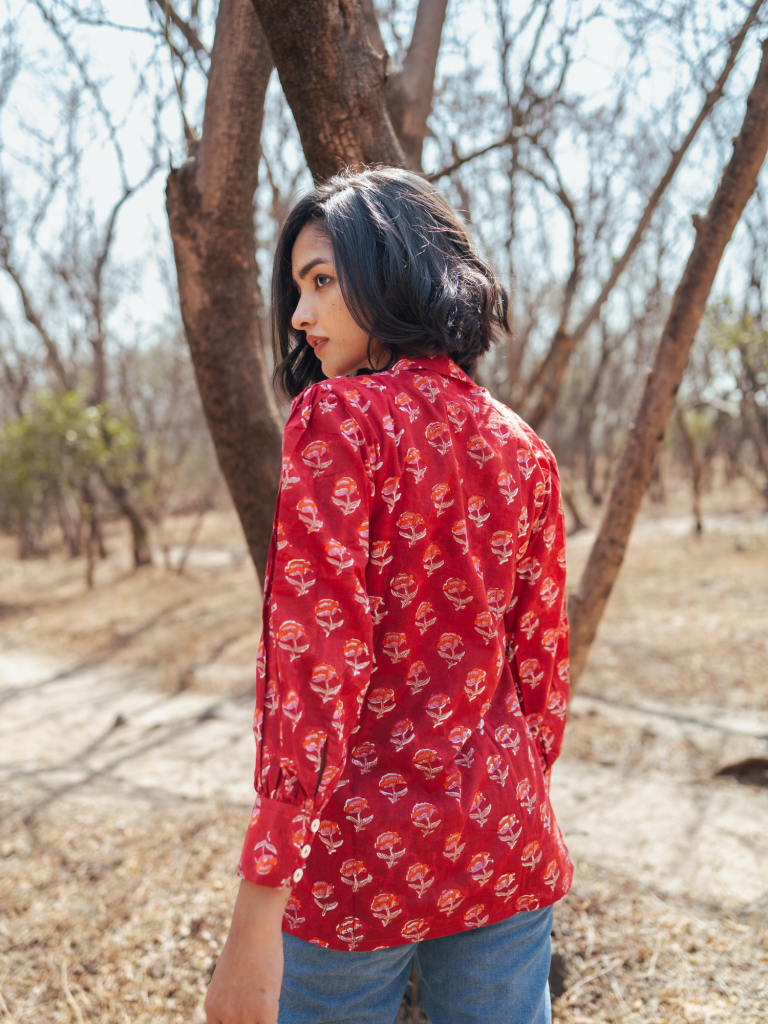 Jaipur Shirt - Handblock Printed Cotton Shirt