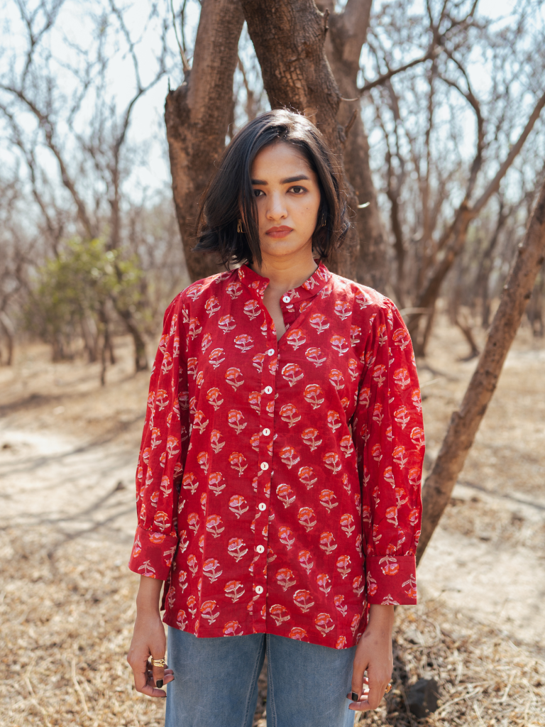 Jaipur Shirt - Handblock Printed Cotton Shirt