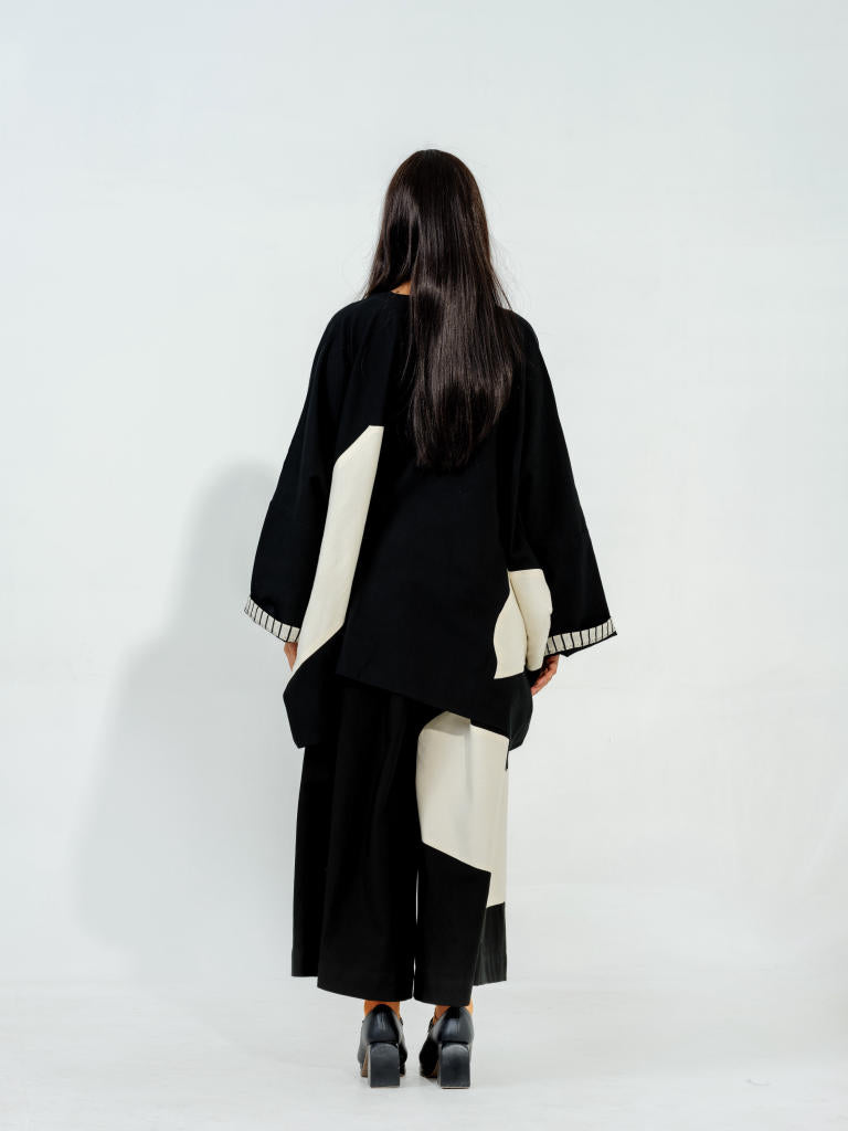 Manuka Pants cotton matty pants/trousers by Stoique in black, natural for women Worldwide