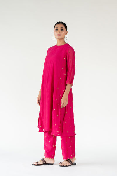 Fiza Kurta Set-Rani Pink