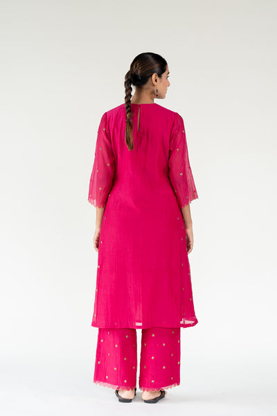 Fiza Kurta Set-Rani Pink