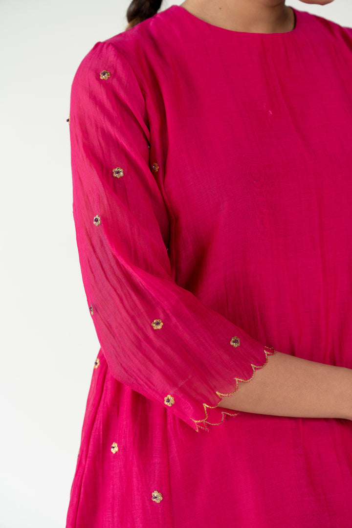 Fiza Kurta Set-Rani Pink