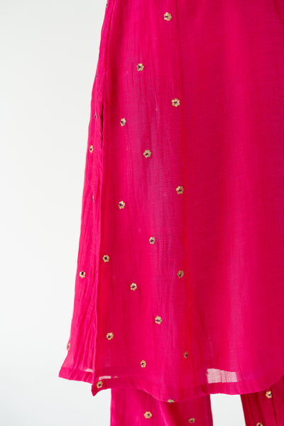 Fiza Kurta Set-Rani Pink