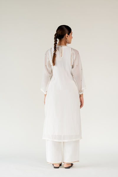 Caftan Kurta Set-Ivory