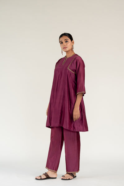 Zainab Kurta Set-Plum