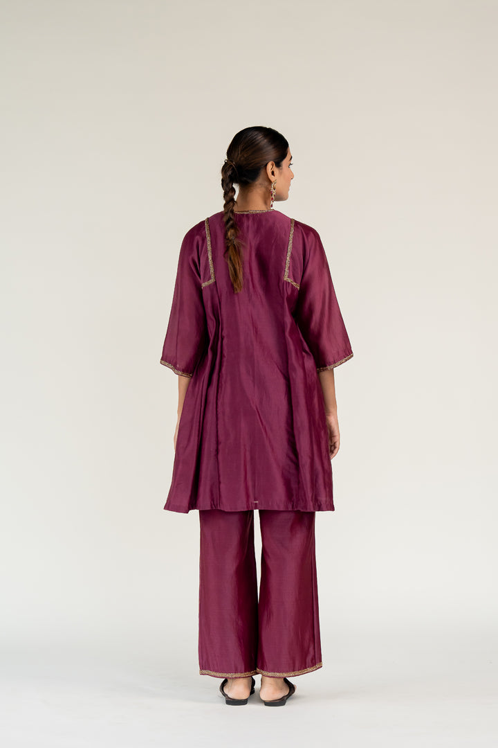 Zainab Kurta Set-Plum