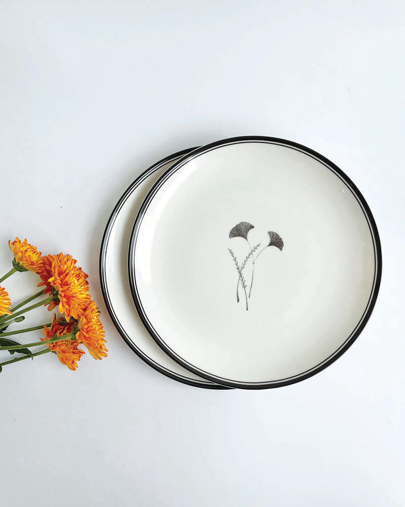 Gingko Quarter Plates (Set of 2)