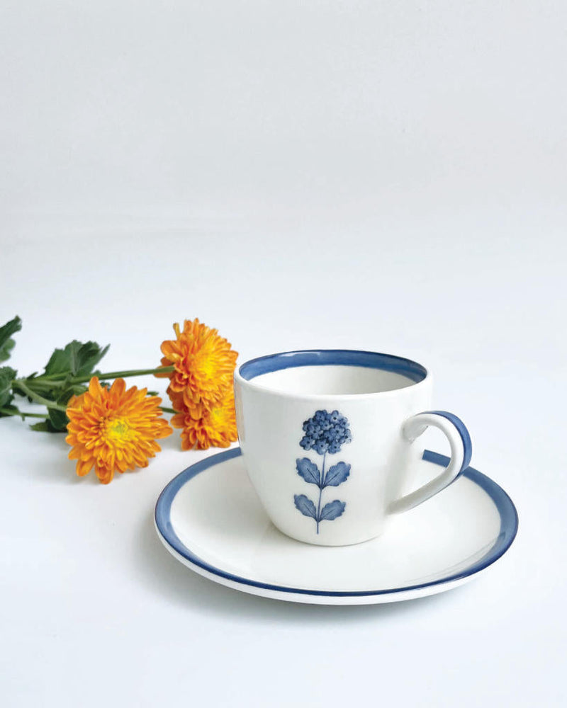French Flora Saucers (Set of 2) linen by Minimal Indian for Worldwide