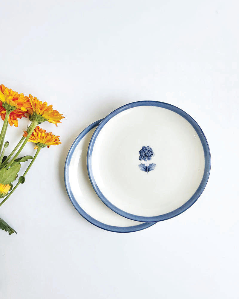 French Flora Saucers (Set of 2) linen by Minimal Indian for Worldwide