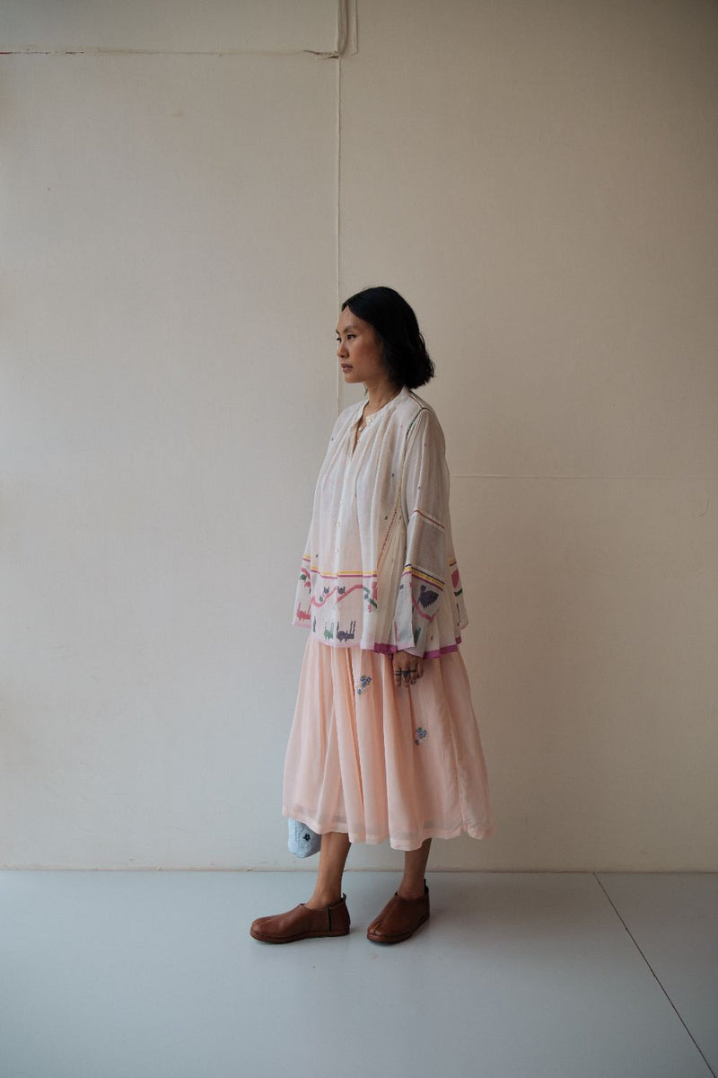 RENE SKIRT by TOKREE in pink color for women Worldwide