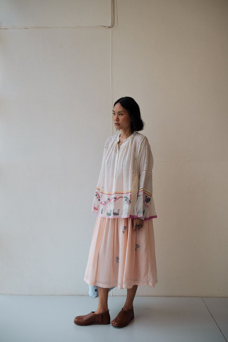 RENE SKIRT by TOKREE in pink color for women Worldwide