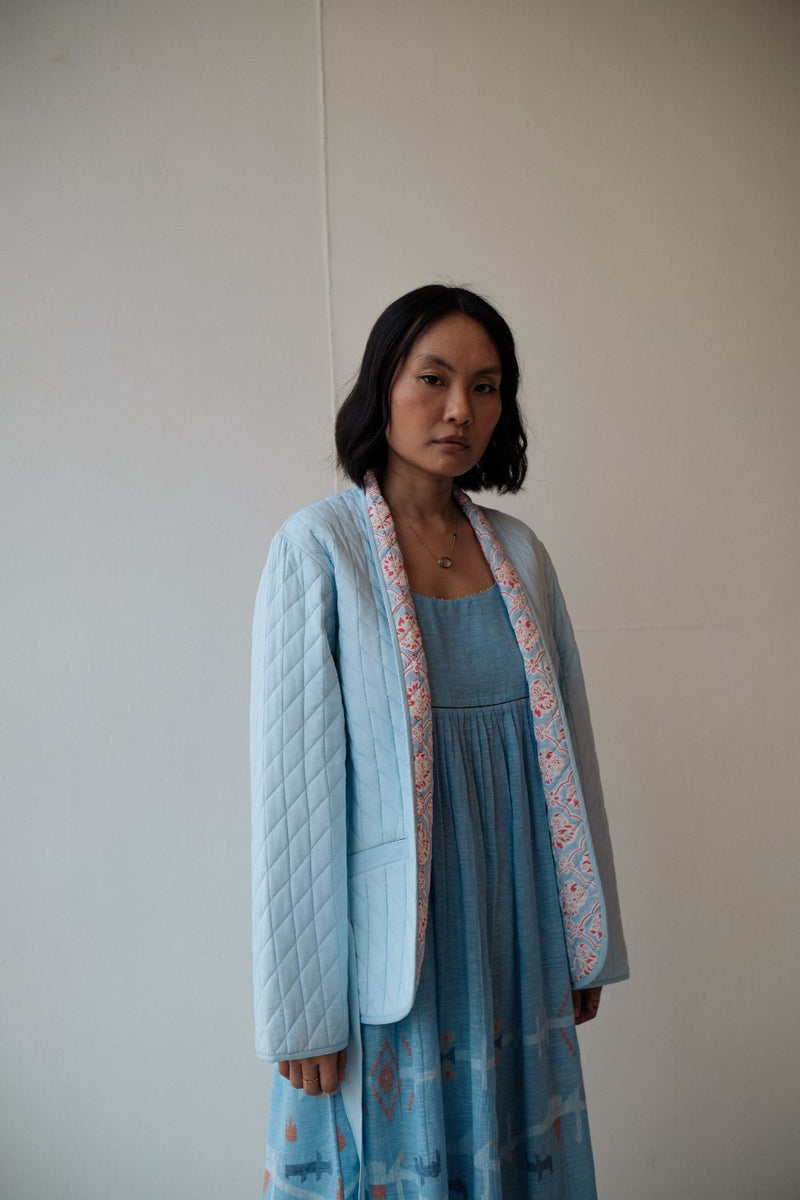 IRIS JACKET cotton by TOKREE in blue color for women Worldwide