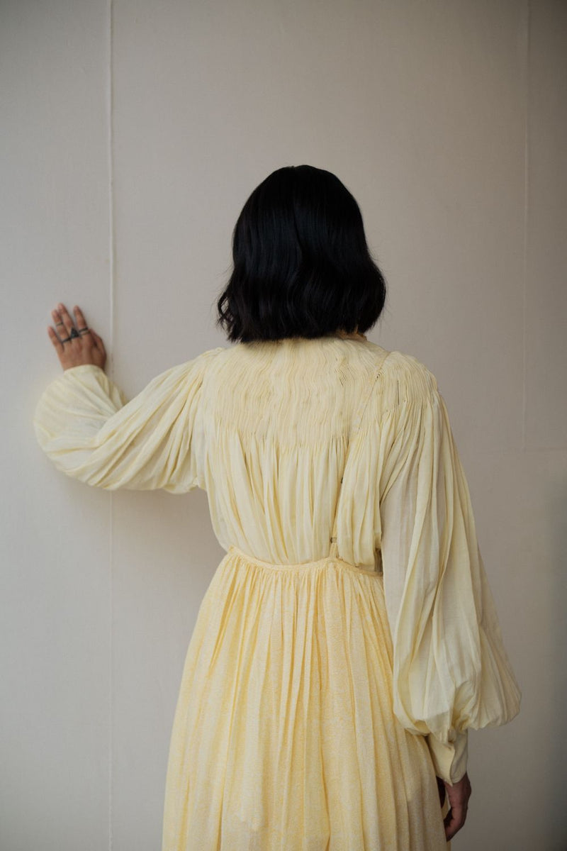 ASTER DRESS by TOKREE in yellow color for women Worldwide