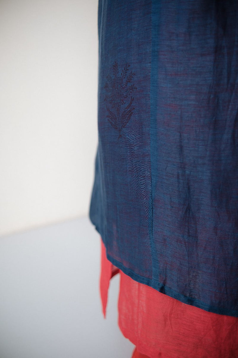 RESHAM BLUE DRESS silk by TOKREE in blue color for women Worldwide