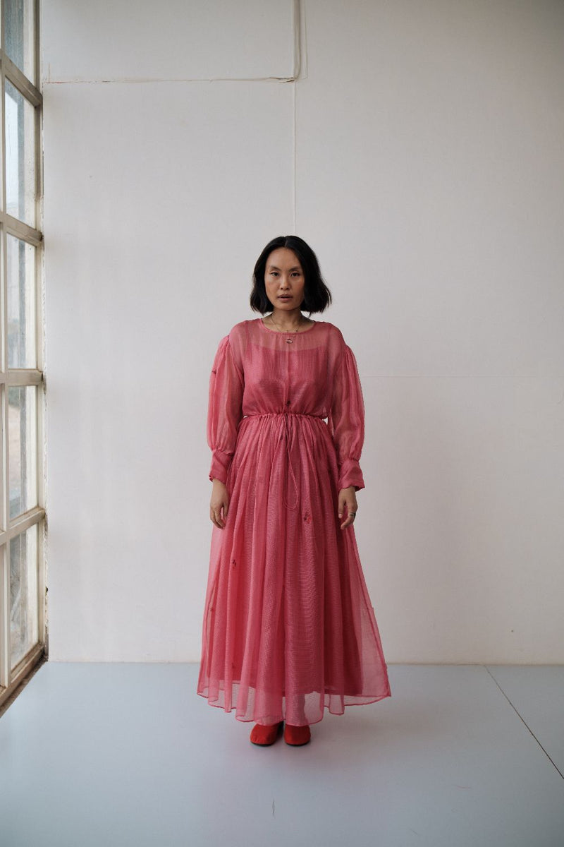 AMY DRESS silk by TOKREE in red color for women Worldwide