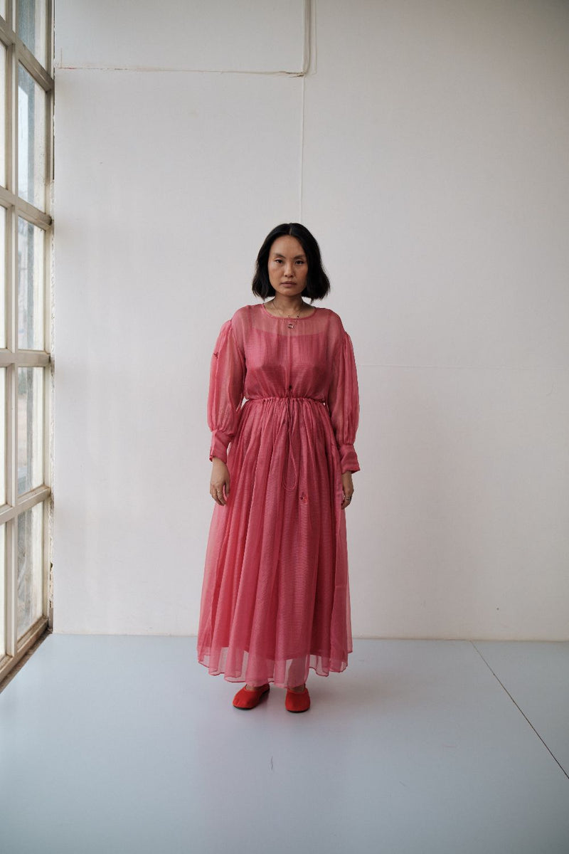 AMY DRESS silk by TOKREE in red color for women Worldwide