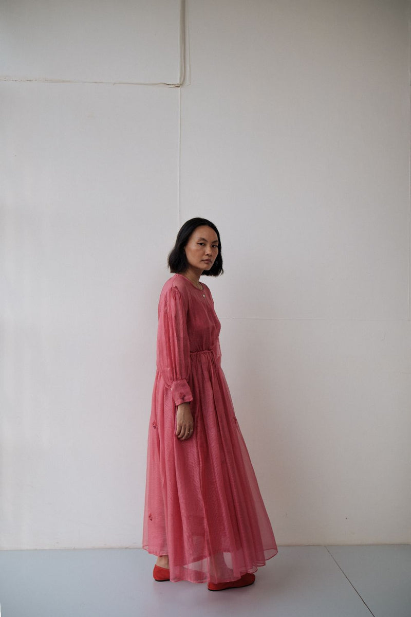 AMY DRESS silk by TOKREE in red color for women Worldwide