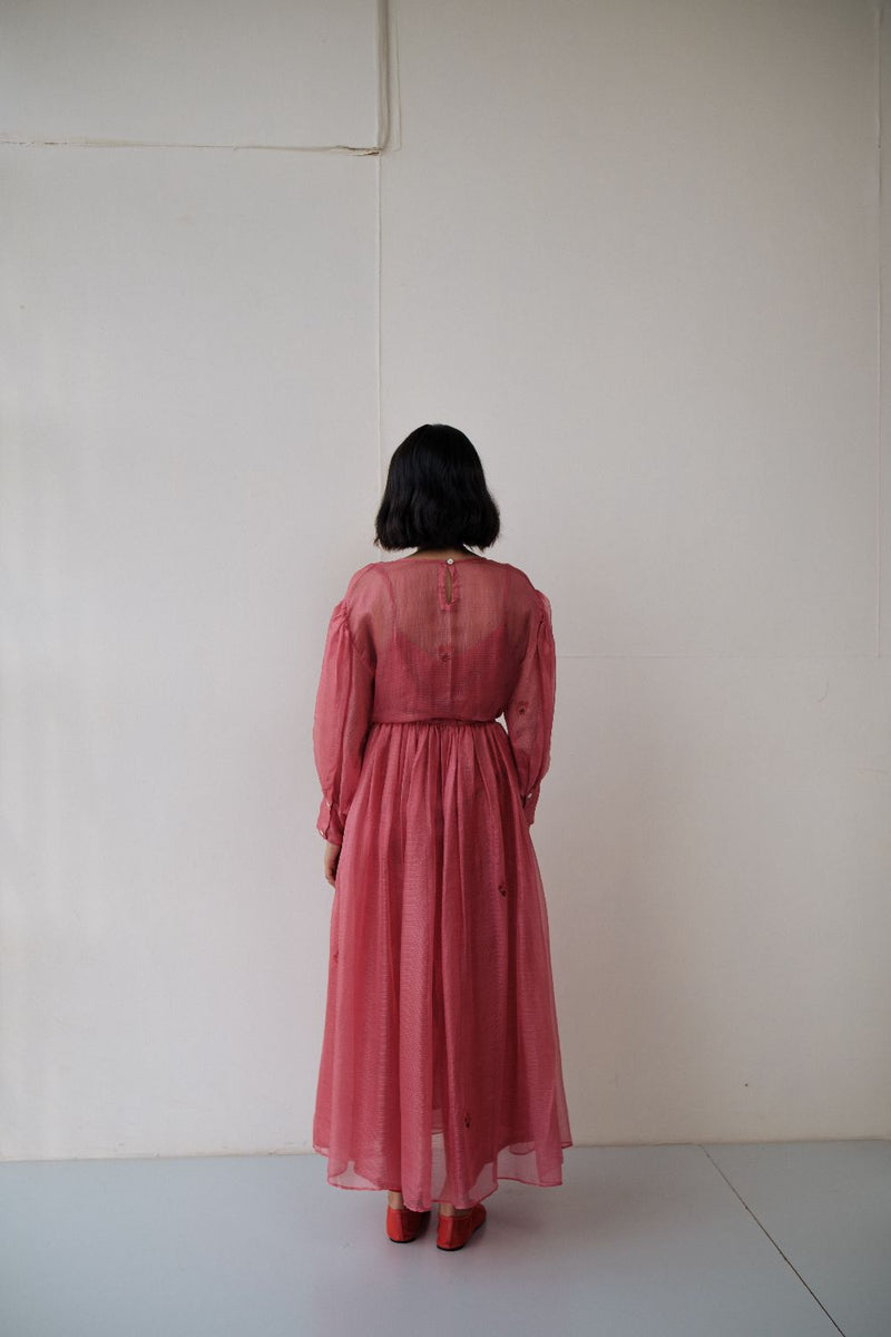 AMY DRESS silk by TOKREE in red color for women Worldwide