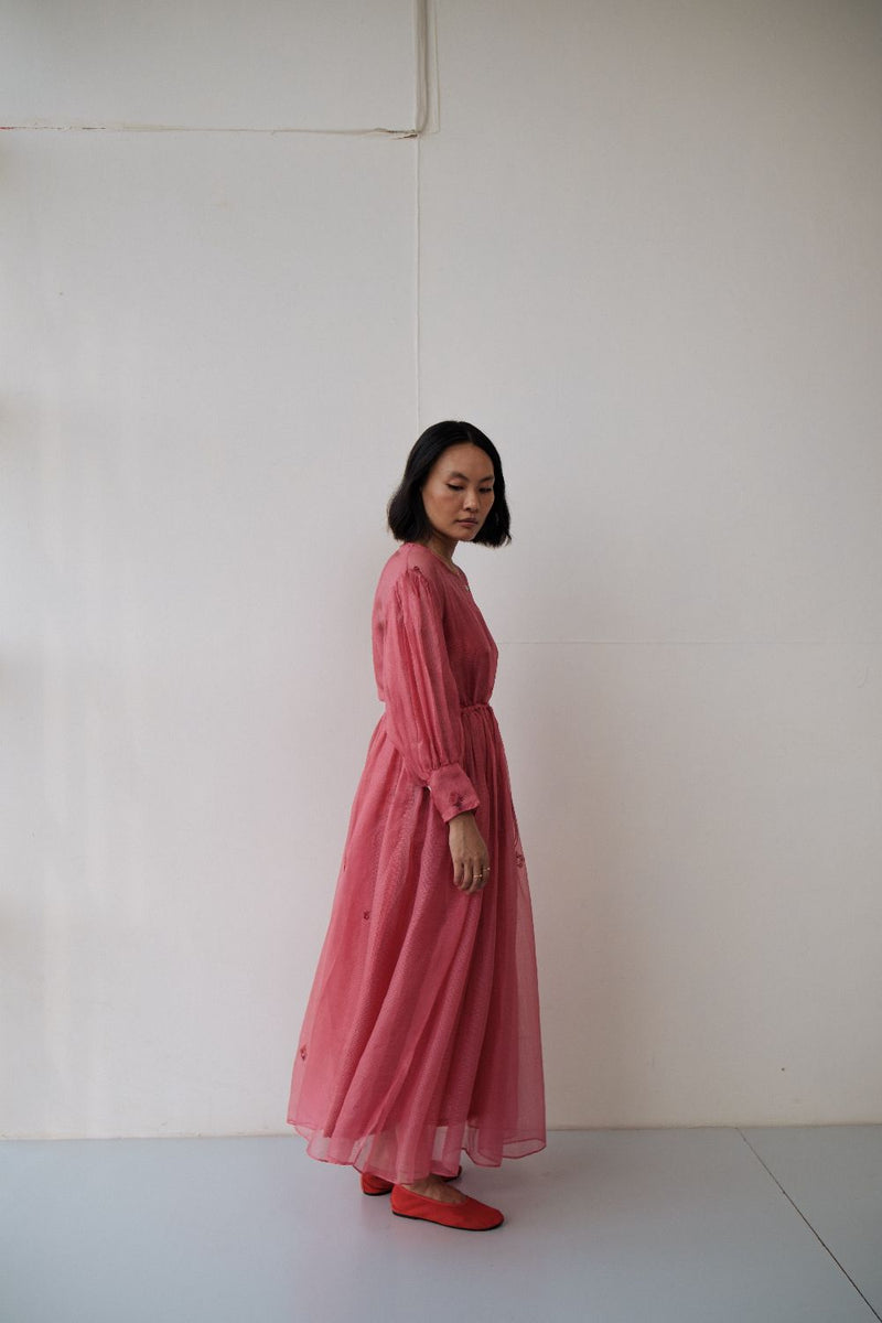 AMY DRESS silk by TOKREE in red color for women Worldwide